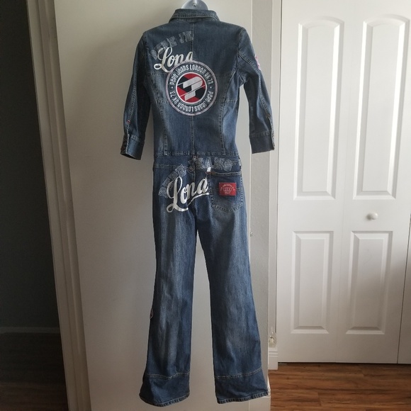 Pepe Jeans London patchwork denim coveralls - Picture 5 of 6